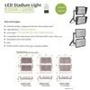 Buitenshuis licht met hoge helderheid 1000W 1200W LED stadionlicht