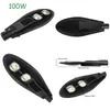 IP65 Hoge Helderheid 100W Straatlantaarn COB Stedelijke Wegverlichting