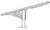 Bestuursproject 10m 11m 170lm/W 150W zonne-energie straatverlichtingssysteem