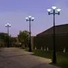 Buiten Geïntegreerde Drie-Kops 15W LED Zonne-Tuinlamp met Paal