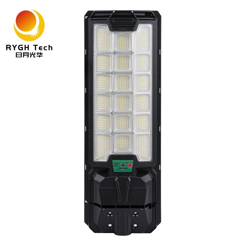 Radar inductie zonne-LED straatlantaarn 18W afstandsbediening buitenverlichting voor weg, binnenplaats, stoep